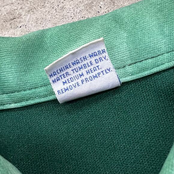 True Vintage Hilton Chainstitch Myrtle School Street Jeep Green Bowling Shirt 38 - Picture 10 of 11